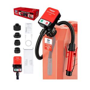 Automatic Fuel Transfer Pump with Auto-Stop, 51'' Extra Long Hose, 3.2 Gallon per Min, Battery or USB Powered, 4 Can Adapters, Fast and Safe Portable Gas Can Pump for Oil, Diesel,Gasoline