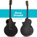 Enya X4 PRO Carbon Fiber Acoustic Electric Guitar, 41-Inch Full Size Cutaway Design, AcousticPlus Pickup System with Built-in Effects & Tuner, Includes Deluxe Hard Case, Leather Strap, Cable