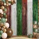 2 x Menstarsi Jungle Foil Fringe Curtains, Safari Party Backdrop, 2 Pack