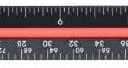 General Tools 12 Aluminum Triangular Architect Scale w/ Color Coded Grooves, Black