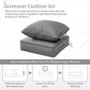Outdoor Patio Chair Cushions Set 19 L X 19 W X 4 H Inch Waterproof & Fade Resistant Deep Seat and Back Cushions with Removable Covers Outdoor Seat Cushion Set for Chairs and Sofas