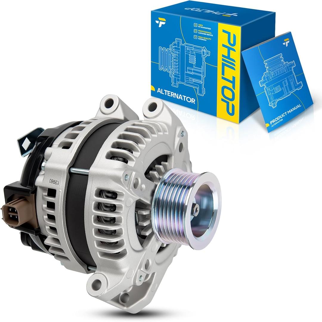 PHILTOP Alternator Compatible with Honda,2003-07 Accord 2.4L;07-09 CR-V;03-09 Element;06-10 Civic 2.0L;Acura 04-08 TSX;06-08 CSX;105 Amp;13980N,31100RAAA01,31100RAAA05,CSC29,31100RAAA04,31100RAAA03