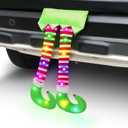 Christmas Elf Legs for Trunk of Car Decorations, Pre-lit LED Light Up Christmas Car Holiday Decor Exterior Vehicle Rear Side Window Plush Decorative Leg Pendant Xmas Outdoor Decorations