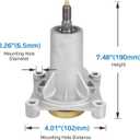 Lawn Mower Spindle Fits for 532187292 532192870 187292 532187281 21546238 21546299 Mower Spindle Compatible with Husqvarna YTH24V48 Ariens Craftsman Poulan Jonsered Murray Mandrel Assembly, 3 Pack