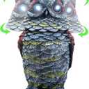 Owls to Keep Birds Away, Solar Owl Decoys to Scare Birds Away, Small Fake Owl for Bird Control, Resin Owls Outdoor Decor with Rotating Head and Lighted Eyes, Animal Deterrent for Outside, Garden