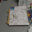 5 Sets Printed Canvas Paint Art 5 Pcs Wooden Easel Set Paint Pots and Brushes and 5Pre Drawn Canvas Panel 5 Pcs Mini Apron and Tote Bag for Kids(Animal)