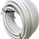 Sealproof 2" Dia Flexible PVC Pipe, Pool and Spa Hose, Schedule 40 Tubing, Made In USA, 2-Inch, 25 FT, White