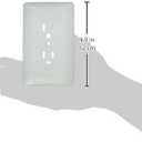 TayMac MW2000W Masque 2000 Series 1-Gang Nonmetallic Decorator Style Duplex Cover-Up Wall Plate, White, 5-Pack