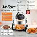 20L 8-in-1 glass air fryer, 360 circulating heating, high-precision glass body, healthy kitchen baking, toaster, broiler, toaster, steamer, and grill (8)