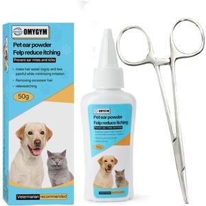 Ear Powder for Dogs and Cats -50g/1.8oz Dog Ear Infection Treatment & Ear Powder for Dogs Plucking  Dog Ear Powder for Hair Removal & Dog Ear Hair Removal Tool  Clears Buildup