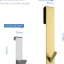 Simtive Extended Shower Door Hooks (7-Inch), Over Door Hooks for Bathroom Frameless Glass Shower Door, Towel Hooks, 3-Pack, Gold
