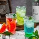 Drinking Glasses, 12 pcs Embossed Designed Highball Glasses, 16oz Glass Cups, Tall Water Tumbler, Ribbed Glassware Set, Mojito Cups, Cocktail Glass, Vintage Glassware Set