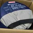 Coleman Brazos 30F Adult Cool-Weather Sleeping Bag with No-Snag Zipper & Stuff Sack, Machine Washable, Great for Camping, Traveling, Guests, & More, Pfas-free