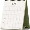 Jotsome Desk Calendar 2026-2027, Small Standing Flip Desktop Calendar From Now to June 2027 for Home and Office, Easy Organizing (Green, Small)