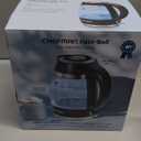 Chefman Electric Kettle, 1.8L 1500W, Hot Water Boiler, Removable Lid for Easy Cleaning, Auto Shut Off, Boil-Dry Protection, Stainless Steel Filter, BPA Free, Borosilicate Glass Electric Tea Kettle (Black)