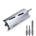 4-1/4 inch Diamond Dry Core Drill Bit, 10" Drilling Depth, 5/8"-11 Thread Core Drill Bit for Concrete Masonry Brick Block, Includes 3 Adapters SDS Plus, SDS Max and Hex (4-1/4 inch)