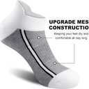 Gonii Men's Running Athletic Ankle Socks - Thick Cushioned Low Cut Socks (5 Pairs) (Gray, S)