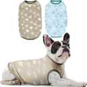 Dog Shirts Quick Dry Summer Cooling Star Printing Dogs T-Shirt,Deep Green+Light Blue L