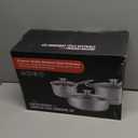 Aufranc Stainless Steel pots and pans set, 6 Piece Nonstick Kitchen Induction Cookware Set,Works with Induction/Electric and Gas Cooktops, Nonstick, Dishwasher