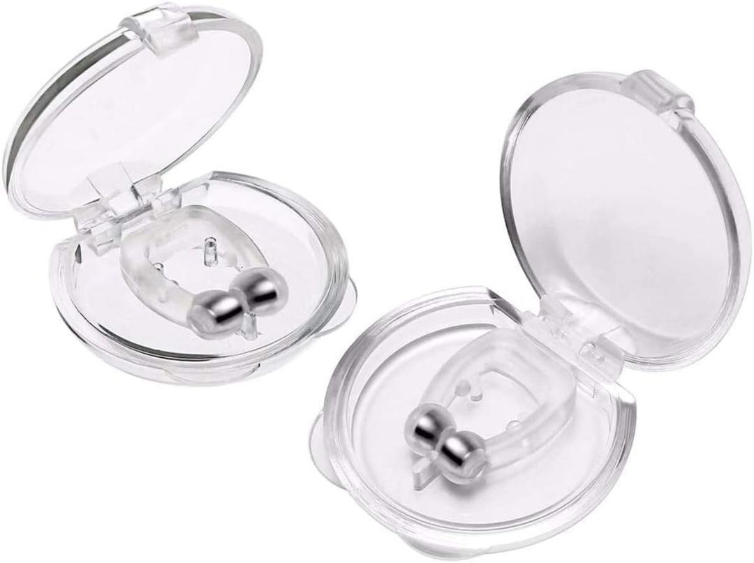 Silicone Magnetic Anti Snore Clips by Yamasang, Stop Snoring Nose Device Mini Comfortable Professional Sleeping Relieve Snore for Men Women (2 pcs)