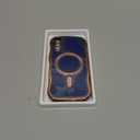 GVIEWIN for iPhone 17 Case [Compatible with MagSafe][Upgraded Full Camera Protection][Cute Wave Frame] Glossy Slim Shockproof Protective Magnetic Phone Case for iPhone 17 6.3'', Blue