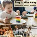 Rectangle Tablecloth 60 x 84 inch for 6-8 Seats Waterproof, TPU Coated Spill Proof Dining Table Cloths White