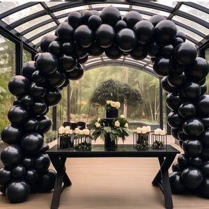 DECOCKRAT Black Latex Balloons Kit - 110PCS Party Balloons, 12'' Helium Balloon Set with Ribbon, Perfect for DIY, Birthday, Baby Shower, Wedding, Anniversary & Holiday Decoration, 2 Pack