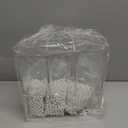 Acrylic Makeup Organizer,Clear Cosmetic Brush Storage Box With 3 Brush Holders,with Dust Cover, Large-capacity Split Design can Quickly Organize the Desktop (with 3 bags of white pearls)