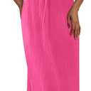 PRETTYGARDEN Womens 2026 Casual Long Summer Dresses Sleeveless Strappy Loose Flowy Beach Vacation Maxi Dress with Pockets (Pink, S)