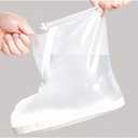 Rain Boot ShoeCover Waterproof Transparent XL (Black)
