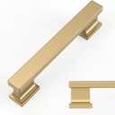 Amerdeco 10 Pack Champagne Bronze Cabinet Pulls 3-3/4 Inch(96mm) Hole Center Drawer Pulls Cabinet Hardware Kitchen Cabinet Handles for Bathroom Dresser Pulls ZH00013