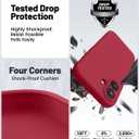 OTOFLY Compatible with iPhone 16 Case, Compatible with MagSafe, Shockproof Magnetic Silicone Case for iPhone 16,[Military Grade Protection] [2 Pack Screen Protectors], Viva Magenta