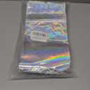 Funfery 100 Pcs Smell Proof Holographic Bags Clear Window Resealable Bags,Mylar Foil Bag with Zipper,Sealing Pouch Packaging Bag for Food Storage,Candy,Party Favor Sample Business Supplies(6.3x9.4in)