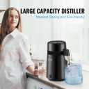 VEVOR Water Distiller, 4L/ 1.05 Gallon Pure Water Distilling for Home Countertop, 750W Distilled Water Maker, 304 Stainless Steel Interior Stiller Water Making Machine to Make Clean Water, Black