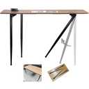 4 Black Folding Table Legs 28in