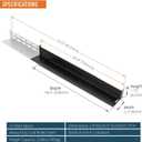 Tecmojo Universal 1U Rack Mount Rail,4-Post Fully Server Rack Shelf Rail with 20.9"-32" Adjustable Depth, Fit for Non-Rack Mountable Server/Networking/AV/IT Equipment