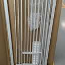 53in Extra Tall Cat Gate for Doorway No Drilling 29.5-40.1in Wide Dog Gate with Cat Door Pressure Mounted Walk Through Pet Gate (White)