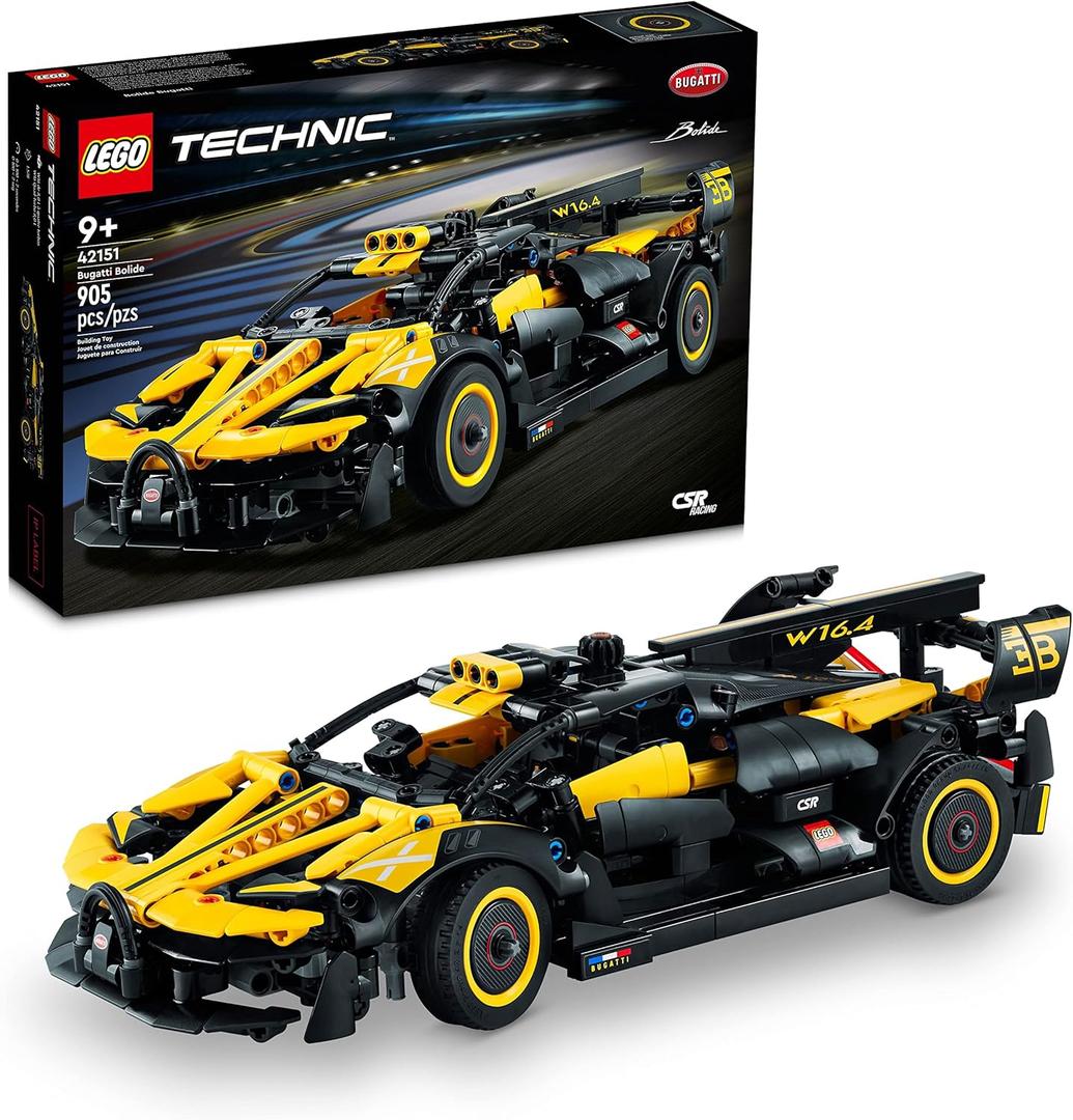 LEGO Technic Bugatti Bolide Racing Car Building Set - Model and Race Engineering Toy for Back to School, Collectible Sports Car Construction Kit for Boys, Girls, and Teen Builders Ages 9+, 42151 LEGO Technic Bugatti Bolide Racing Car Building Set - Model and Race Engineering Toy for Back to School, Collectible Sports Car Construction Kit for Boys, Girls, and Teen Builders Ages 9+, 42151