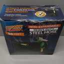 PowerFlow Garden Hose, NON-EXPANDABLE 50 Feet Premium Quality Stainless Steel Metal Water Hose with Durable Fabric Skin, Hose For Commercial, Residential Use, Bonus 10-way Spray Nozzle (50 Ft, Black)