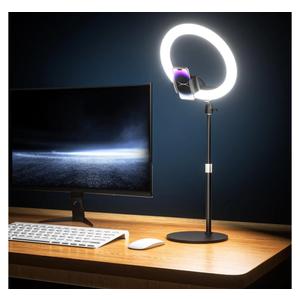 UBeesize 12" Desk Ring Light with Stand & Phone Holder - Adjustable Studio Light for Photography，Zoom Meetings, YouTube, TikTok, Live Streaming