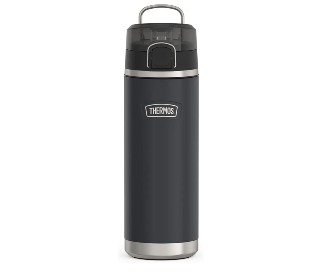 THERMOS ICON SERIES Stainless Steel Water Bottle with Spout - 24 Ounce, Granite - Vacuum Insulated Water Bottle with Lid