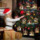 Jenaai 24 Set Nativity Wooden Stick Ornament Craft Kit Make a Nativity Scene Hanging Ornament Religious Christmas Crafts for Christmas Tree Home Party Classroom Activities