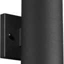 Ken & Ricky Outdoor Wall Light, Exterior Wall Lighting Fixtures, Cylinder Outside Light Fixtures for House Garage Patio Doorway Entryway (Black,No Sensor,1PK)