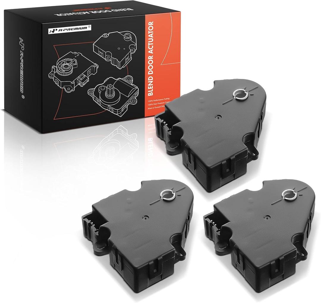 A-Premium HVAC Heater Blend Door Actuator Compatible with Buick Enclave 2008-2012 & Chevrolet Traverse 2009-2012 & GMC Acadia 2007-2012 & Saturn Outlook 2007-2010, Main, 3-PC Set