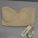 Vertvie Strapless Bras for Women Non-Slip Push Up Wireless Bandeau Bra Seamless Comfort Padded Tube Top Supportive Bralette M