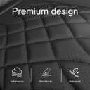 BOPUOVRE 2-Pack Leather Front Car Seat Covers - Bottom Car Seat Covers Fully Wrapped, Non-Slip and Waterproof, Fits Most Vehicles Black