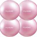kisnbld Small Exercise Ball, 9 Inch Mini Pilates Ball, Anti Burst and Slip Resistant Mini Yoga Ball for Stability, Fitness, Physical Therapy, Stretching & Core Strength Workout at Home Gym & Office (4 Misty Rose)