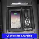 for 2016-2021 Tesla Model S/Model X Wireless Charger, Center Console Qi Charging Station Storage Box Organizer Tray fits Tesla S Accessoires
