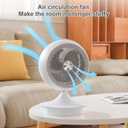 13In Fans for Bedroom with Light, Table Air Circulator Fans, Desk Oscillating Fan for Whole Room, 70 Vertical and 100 Oscillating, 3 Speeds, 28dB Quiet, for Home,Office,Outdoor, Mini