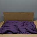 HYLEORY All Season Queen Size Bed Comforter - Cooling Goose Down Alternative Quilted Duvet Insert with Corner Tabs - Winter Warm - Machine Washable - Purple